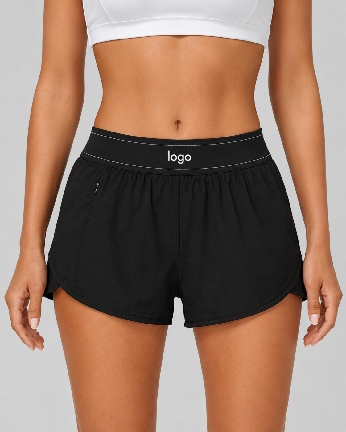 High-Waist Active Shorts