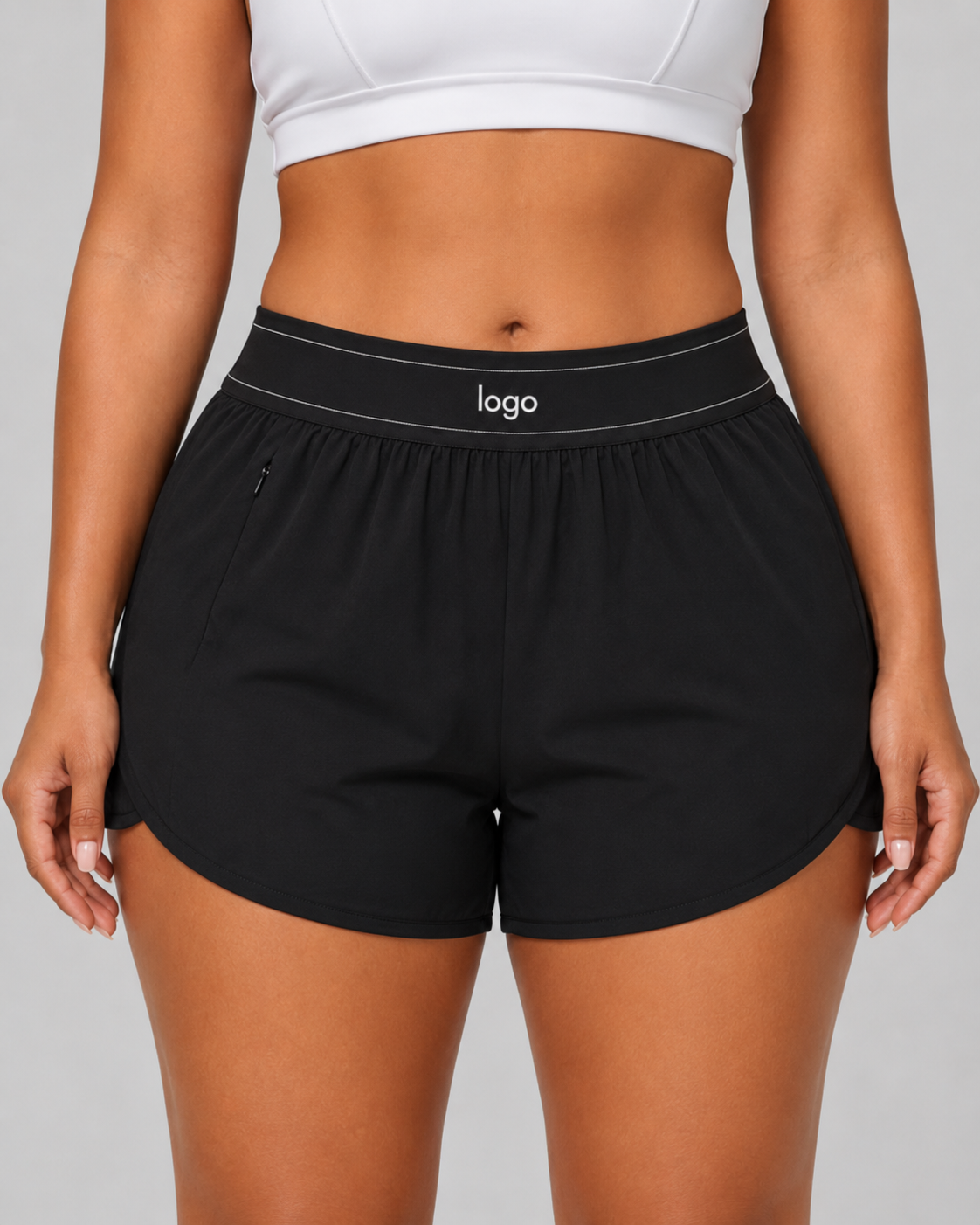 High-Waist Active Shorts