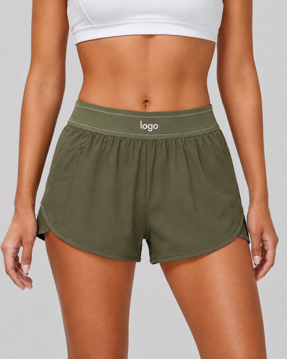 High-Waist Active Shorts