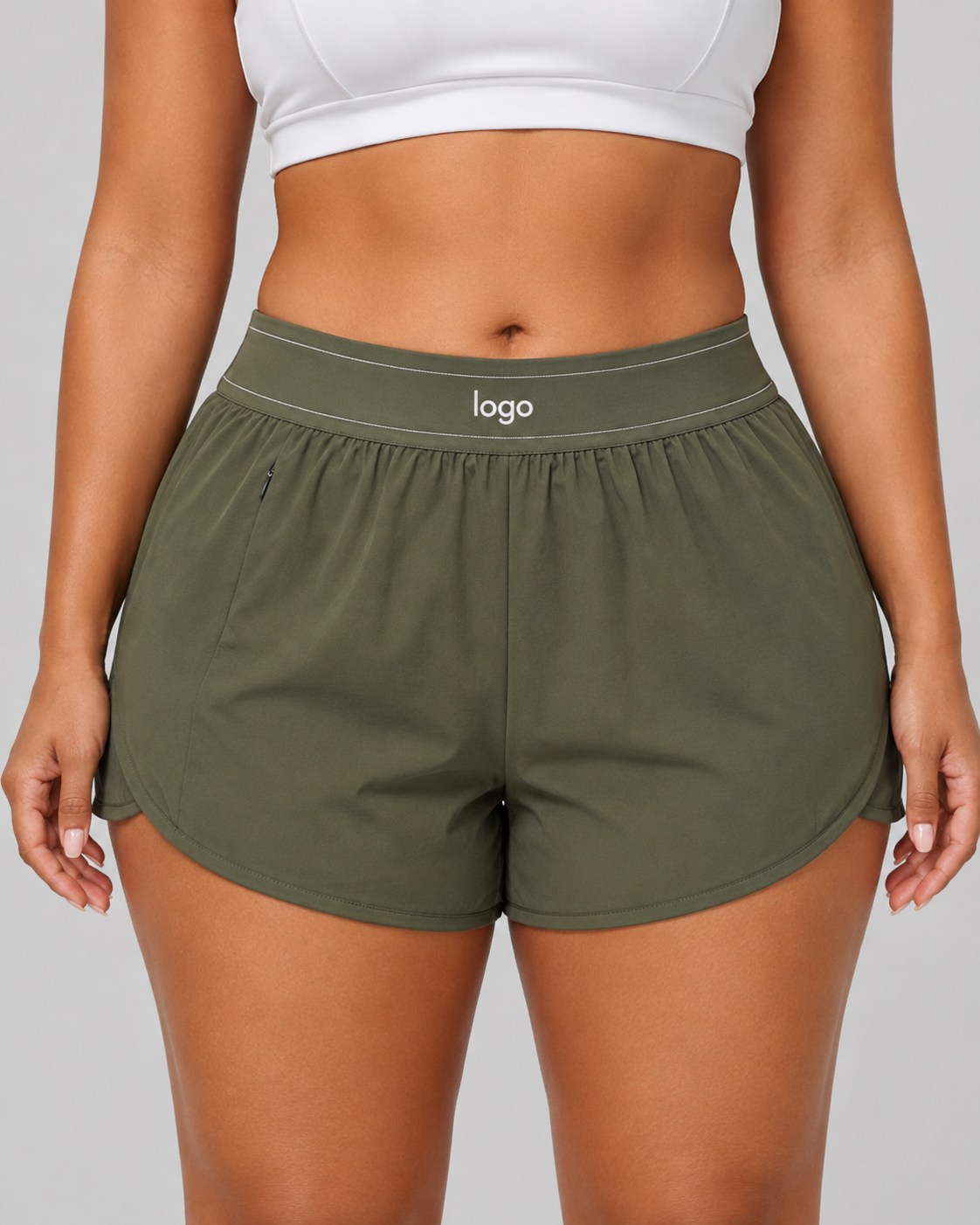 High-Waist Active Shorts