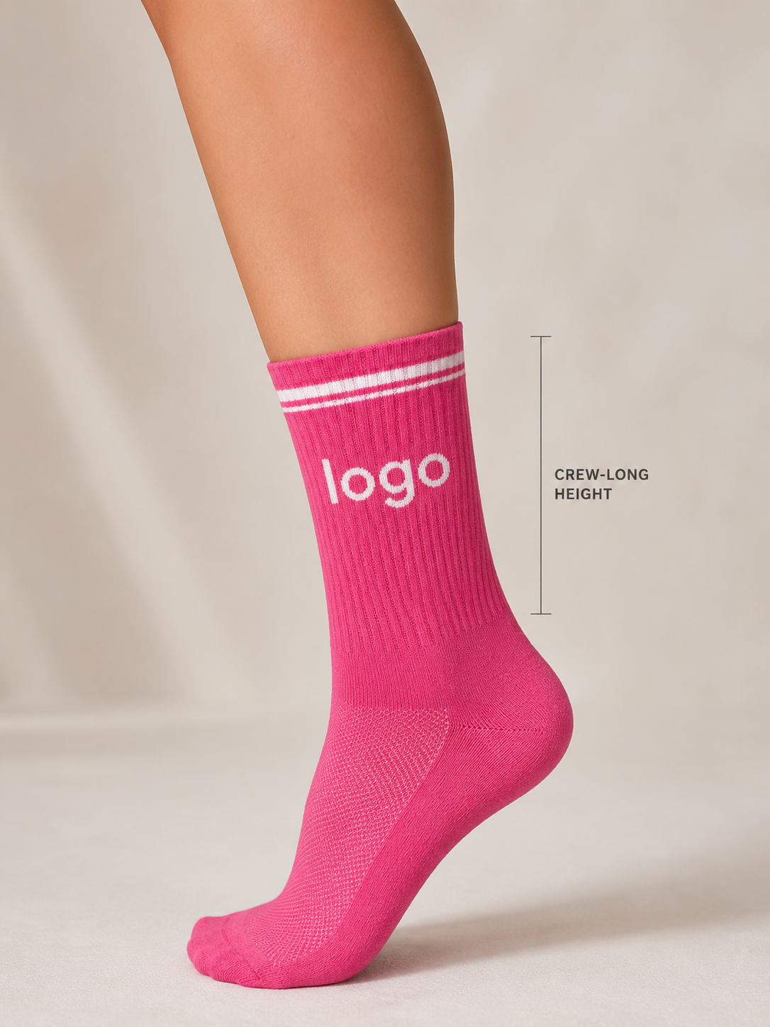 Ribbed Crew Socks