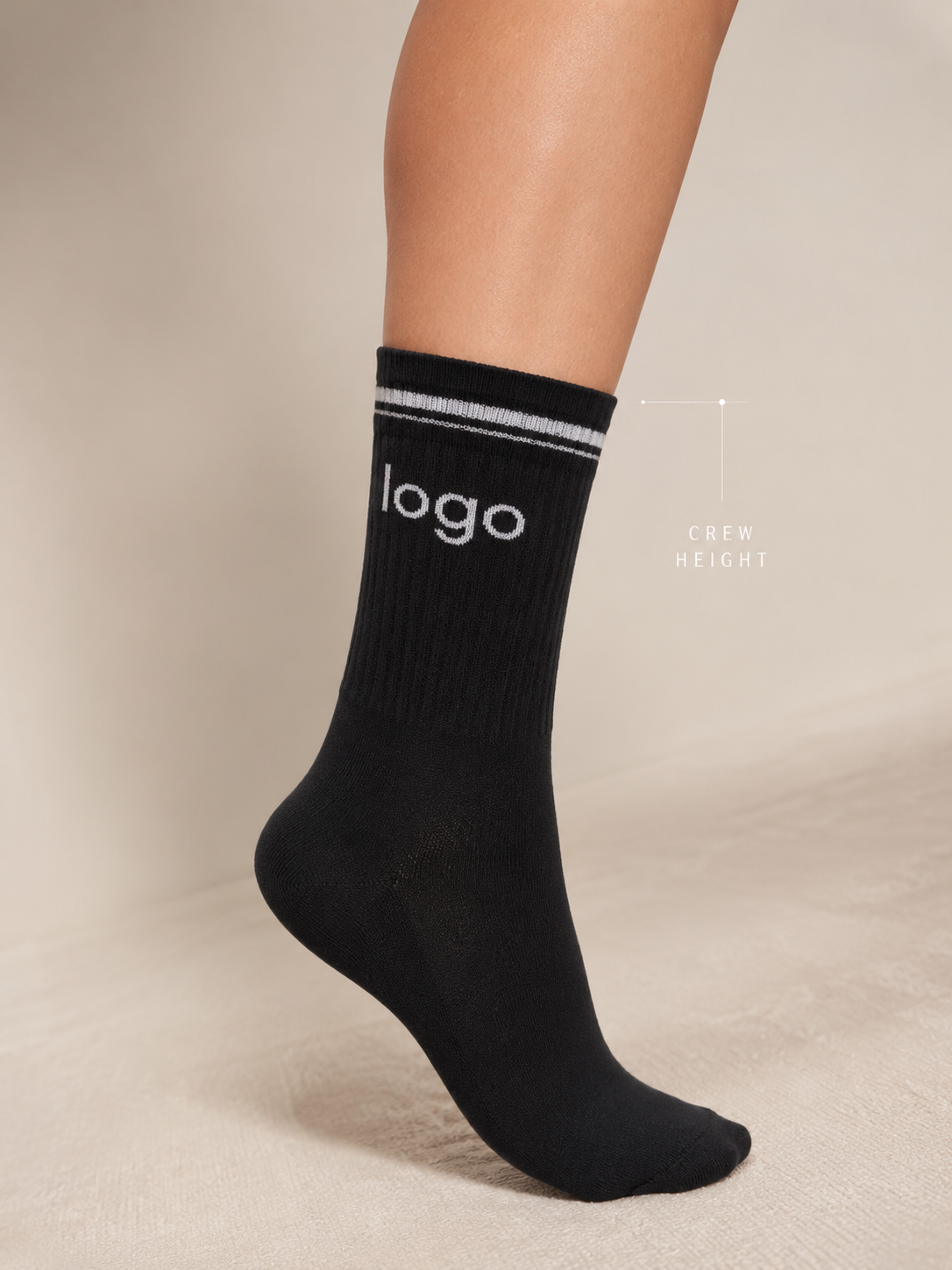 Ribbed Crew Socks